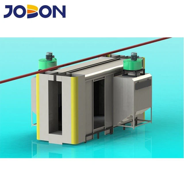 double station powder coating booth